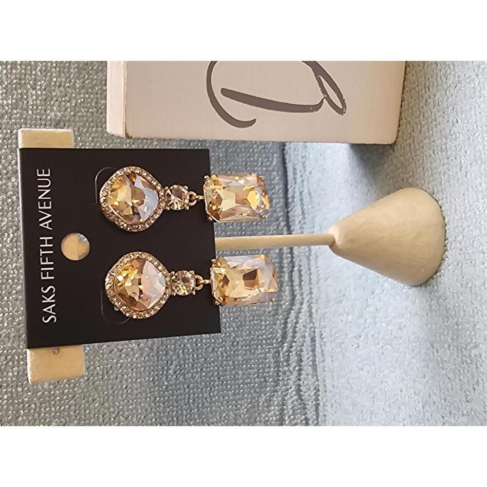 Saks Fifth Avenue Elegant Crystal Earrings